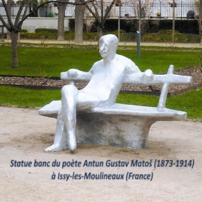 Artiste culture Poète croate Antun Gustav Matos Statue